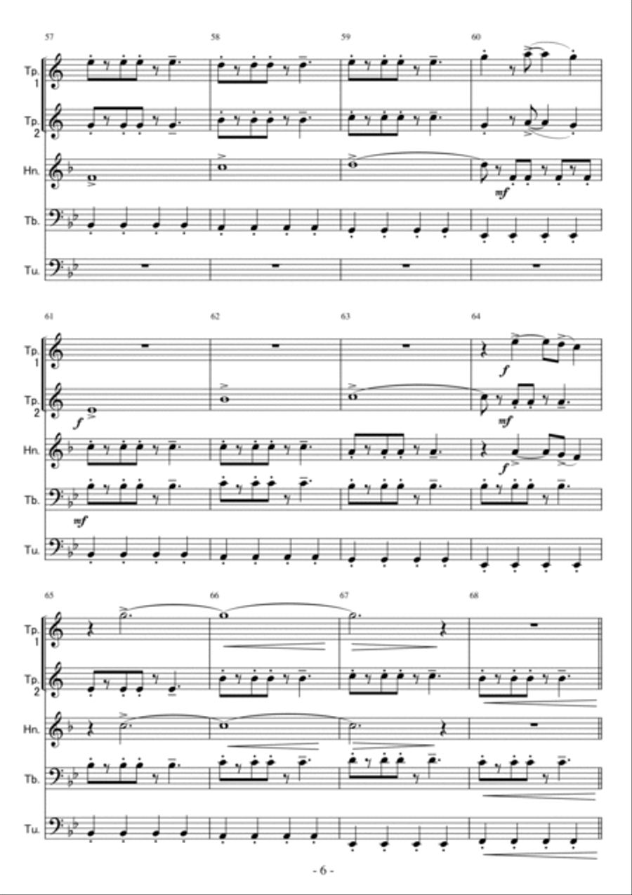 Take On Me Take On Me Brass Ensemble scores gallery preview page 6