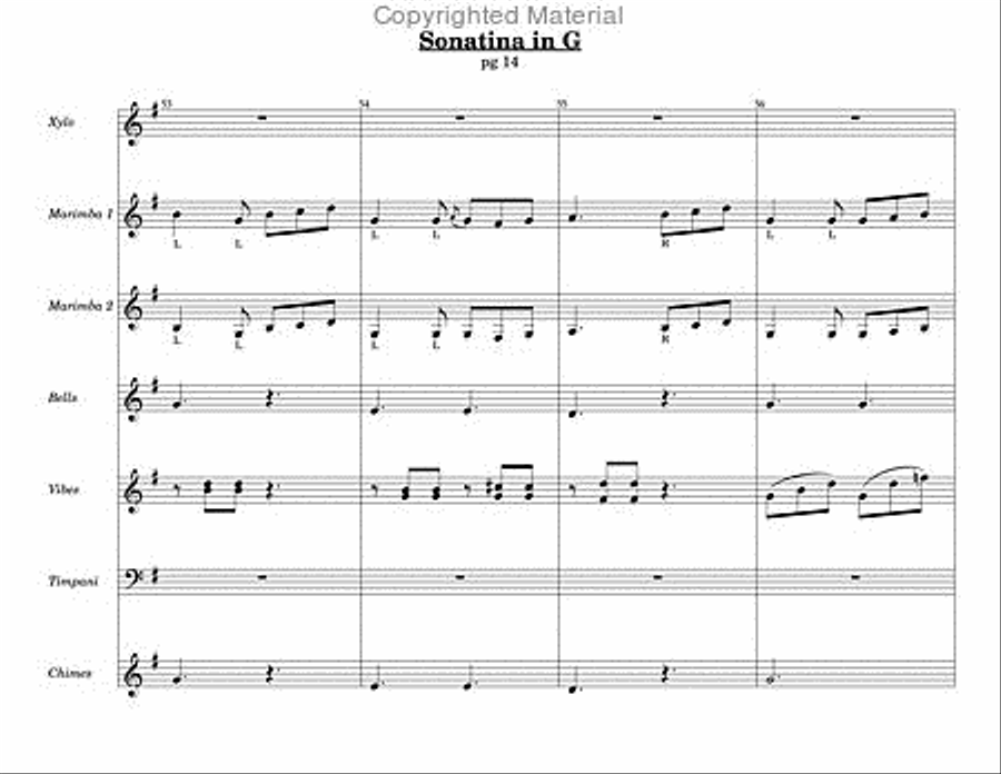 Sonatina in G Sonatina in G Percussion Ensemble scores gallery preview page 5
