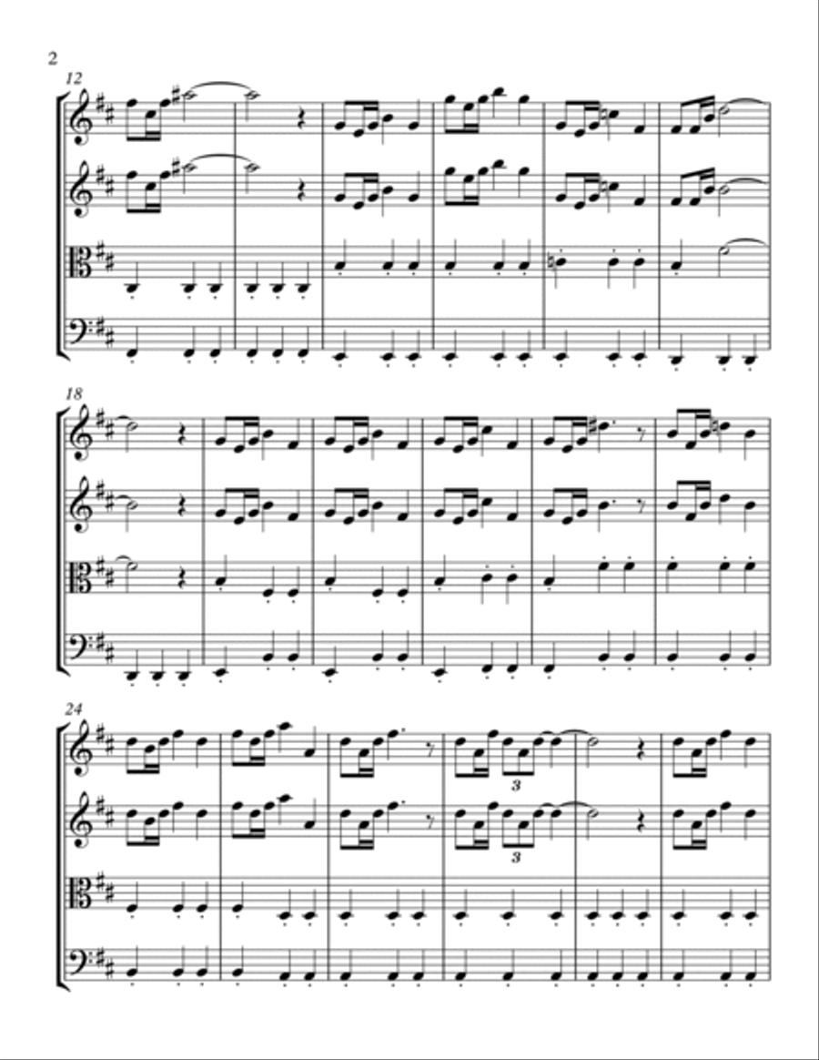 RIDE OF THE VALKYRIES String Quartet scores gallery preview page 2
