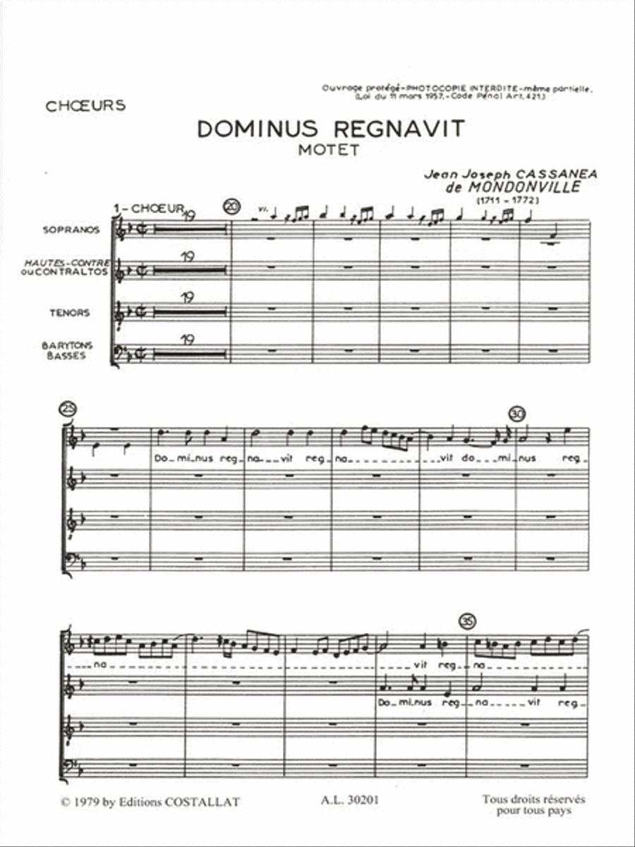 Dominus Regnavit For Choir 4-Part scores gallery preview page 2