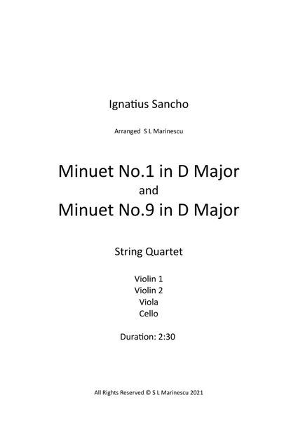 Minuets in D Major