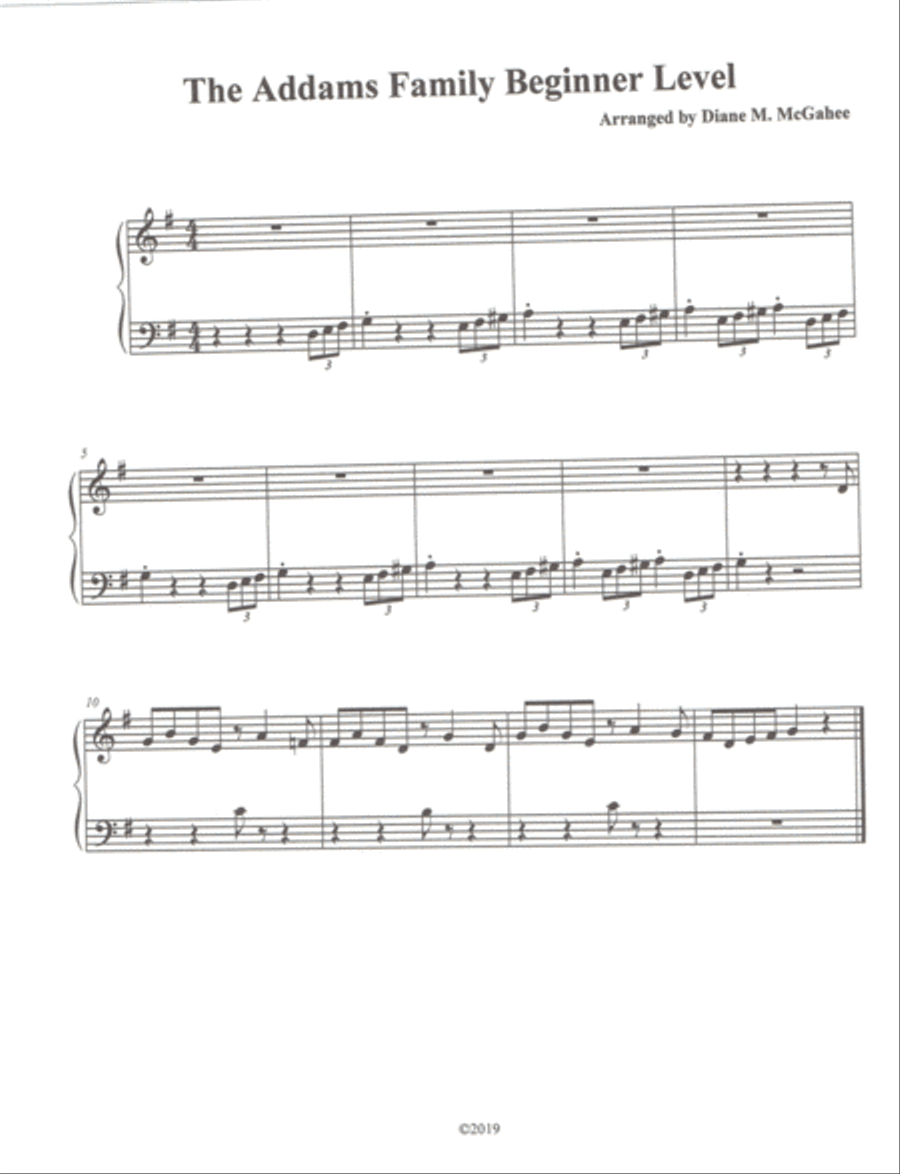The Addams Family Theme The Addams Family Theme Small Ensemble scores gallery preview page 1