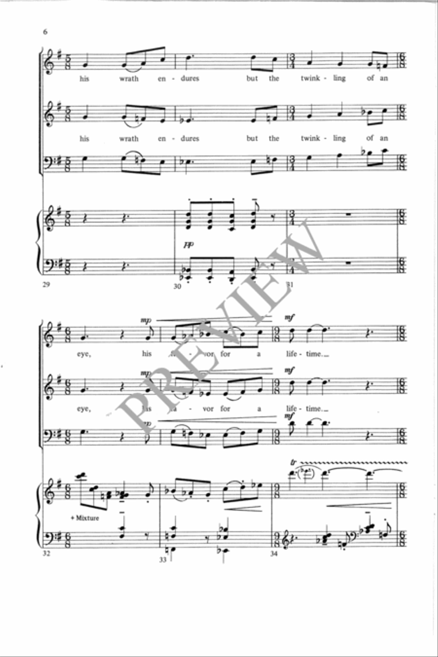 I Will Exalt You, O Lord I Will Exalt You, O Lord 4-Part scores gallery preview page 7