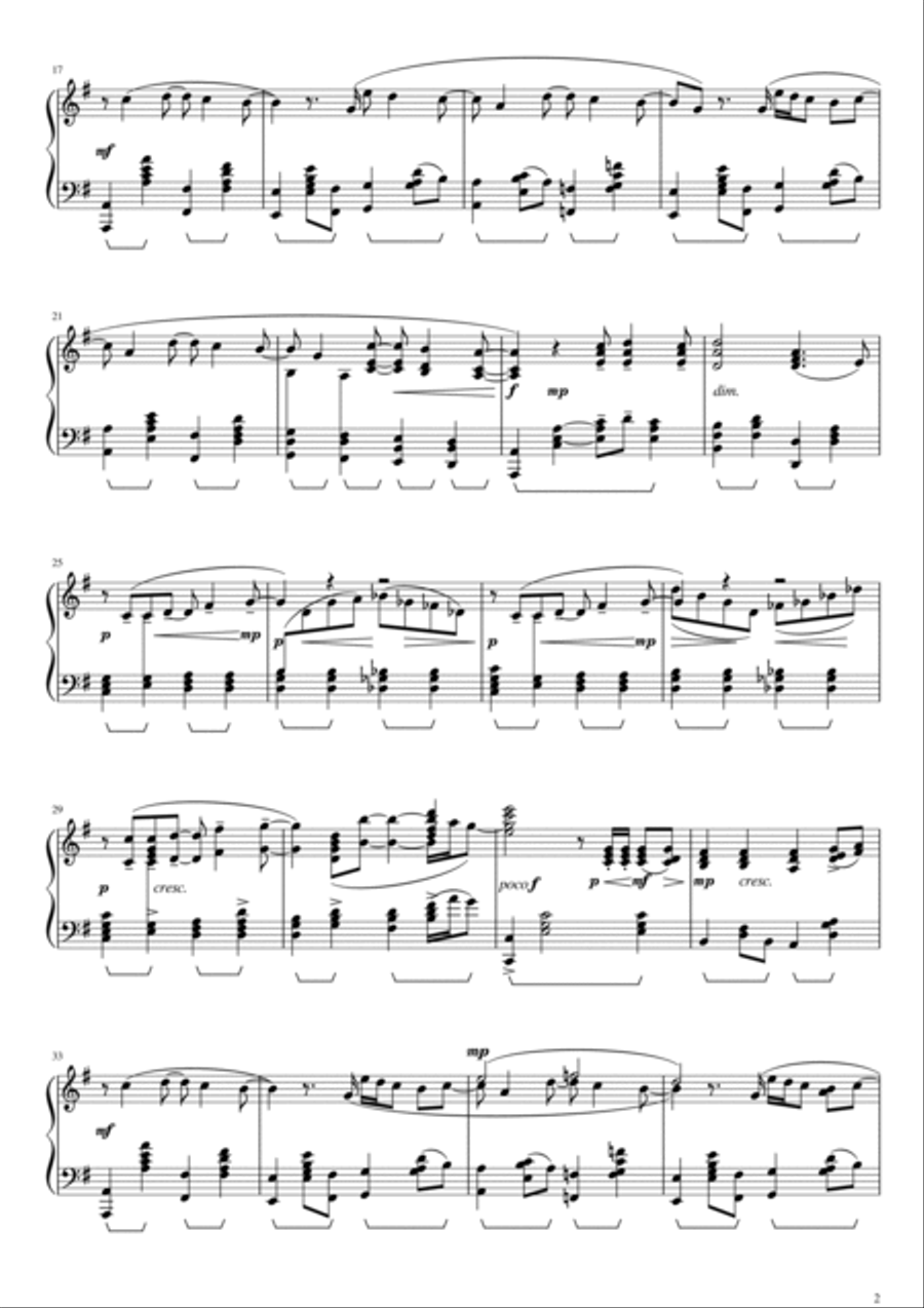 Karma Police Piano Solo scores gallery preview page 2