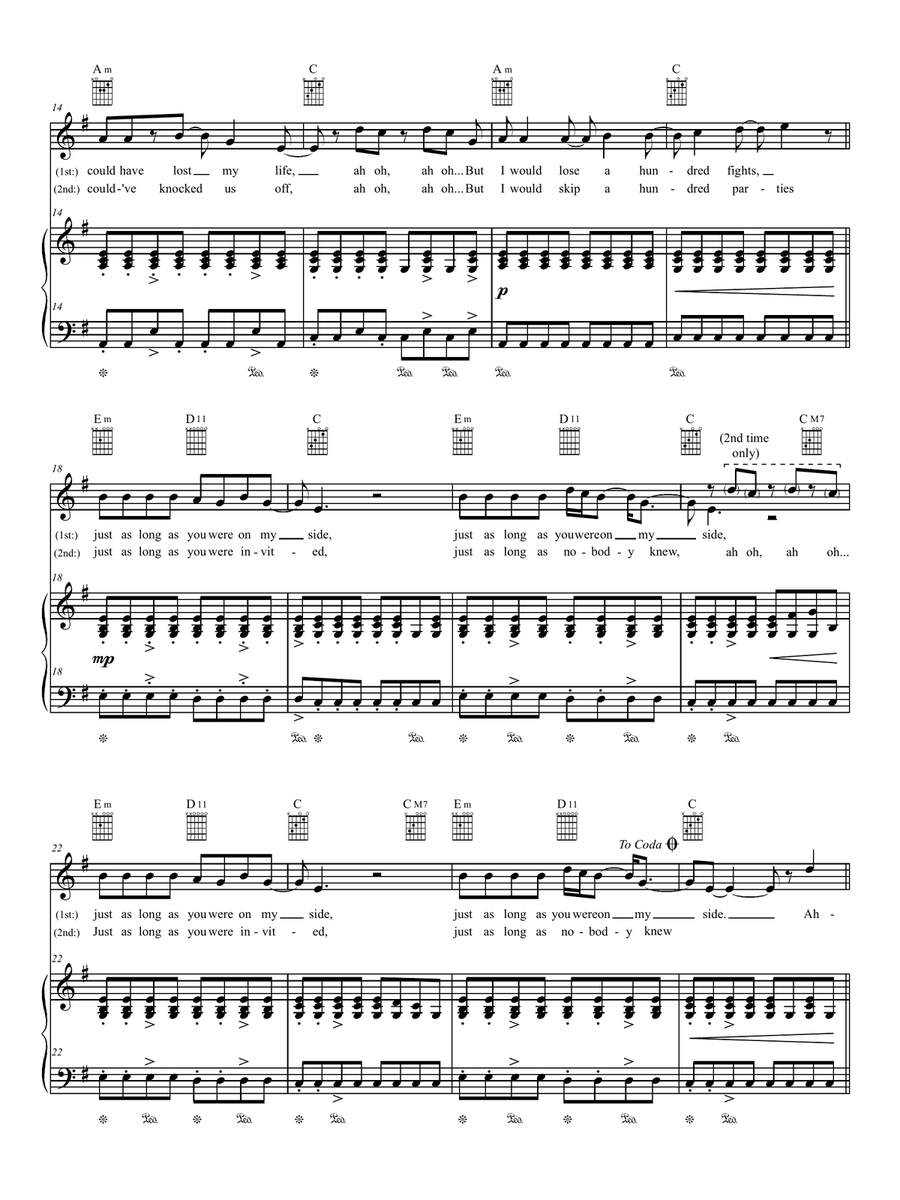 Sorry Bunch Sorry Bunch Piano, Vocal, Guitar scores gallery preview page 2