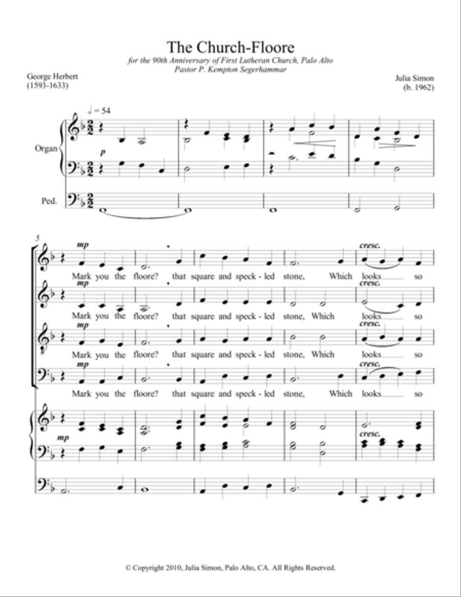 The Church-Floore 4-Part scores gallery preview page 1