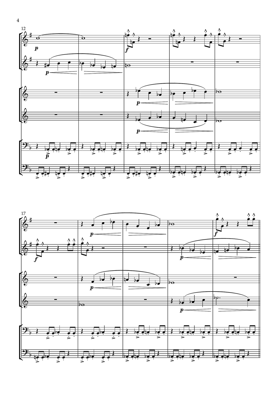 Brass Sextet - Allegro Spiritoso Small Ensemble scores gallery preview page 4