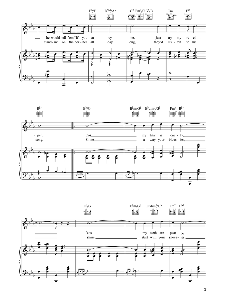 Shine Piano, Vocal, Guitar scores gallery preview page 3
