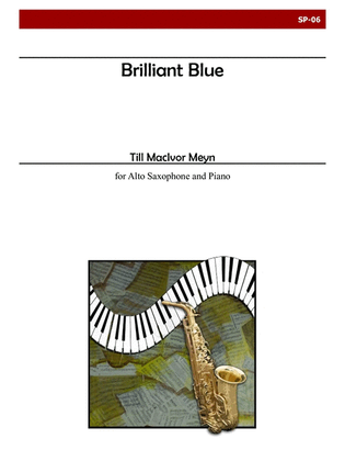 Book cover for Brilliant Blue for Alto Saxophone and Piano