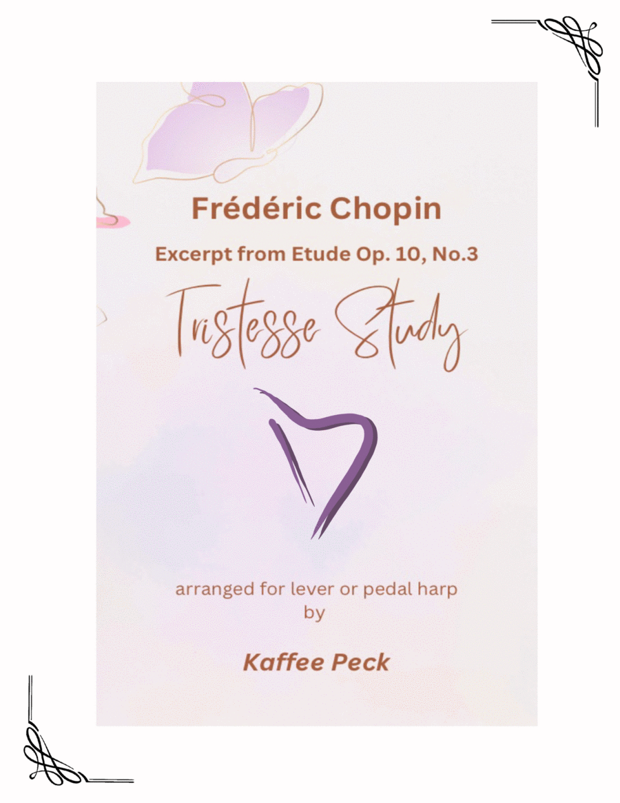From Chopin’s Tristesse Etude Op. 10, No. 3 Celtic Harp scores gallery preview page 1
