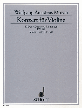 Book cover for Concerto in D Major K. 219