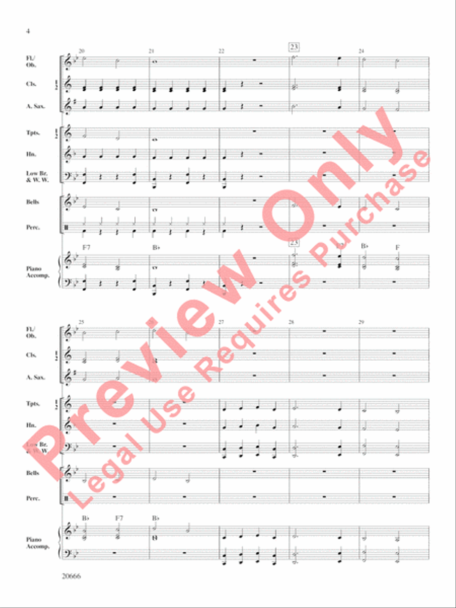 First Winter's Sleigh Ride Concert Band scores gallery preview page 5