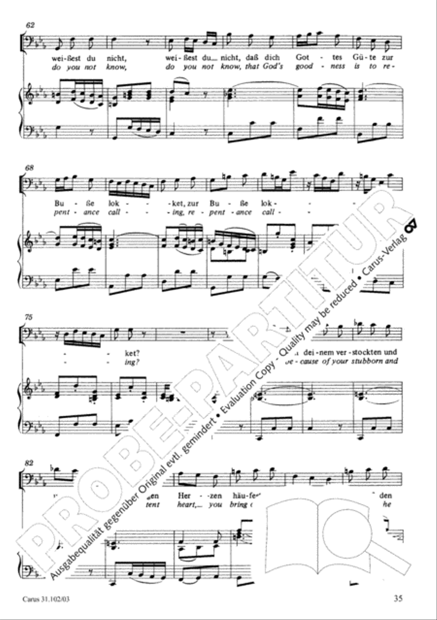 Lord God, your eyes are seeing truth in trusting (Herr, deine Augen sehen nach dem Glauben) ATB scores gallery preview page 36
