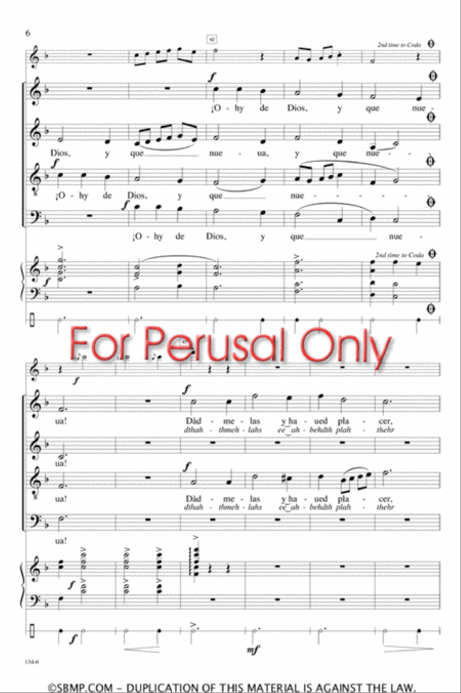 Dadme Albricias - SATB Octavo 4-Part scores gallery preview page 5
