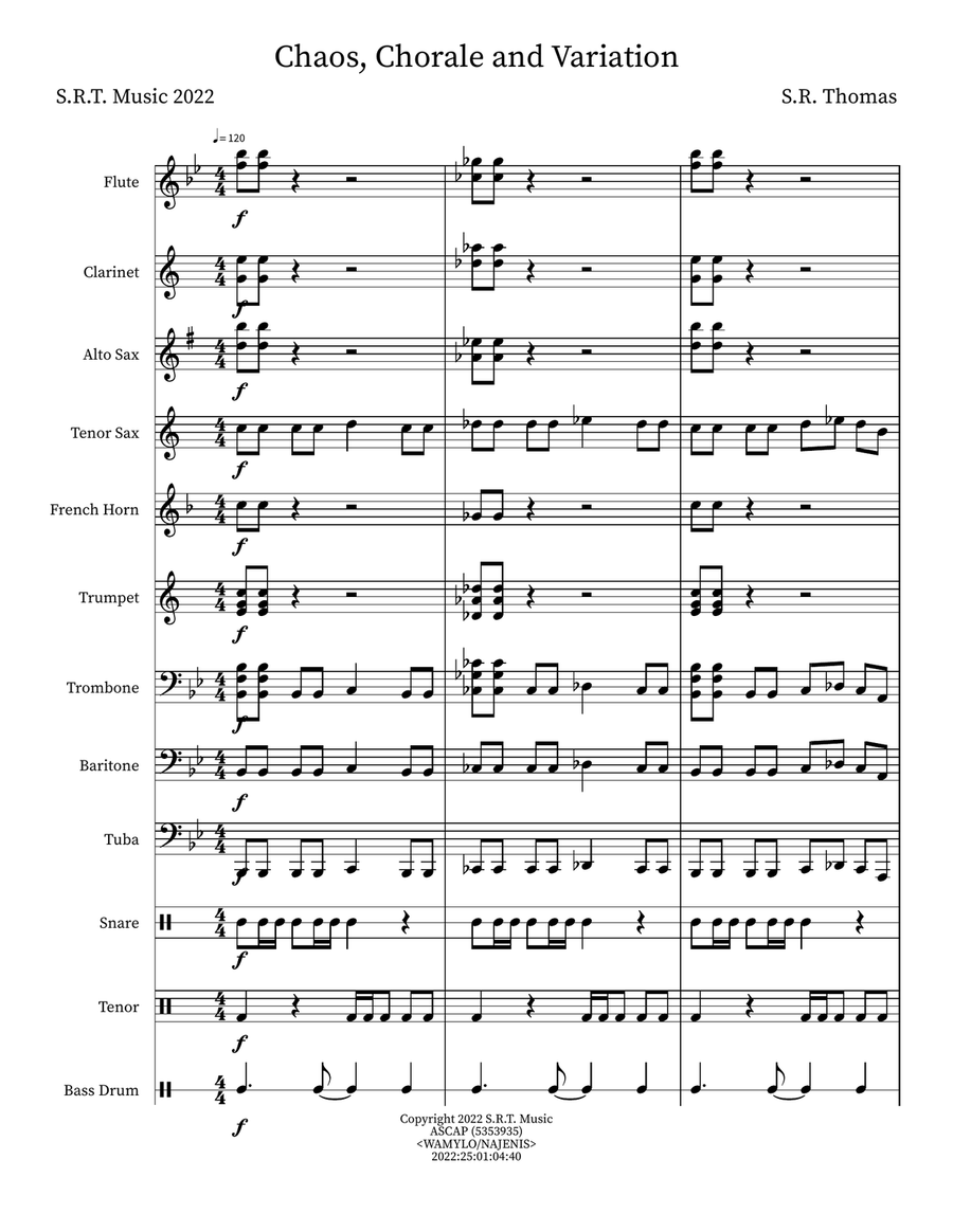 Chaos, Chorale and Variation
