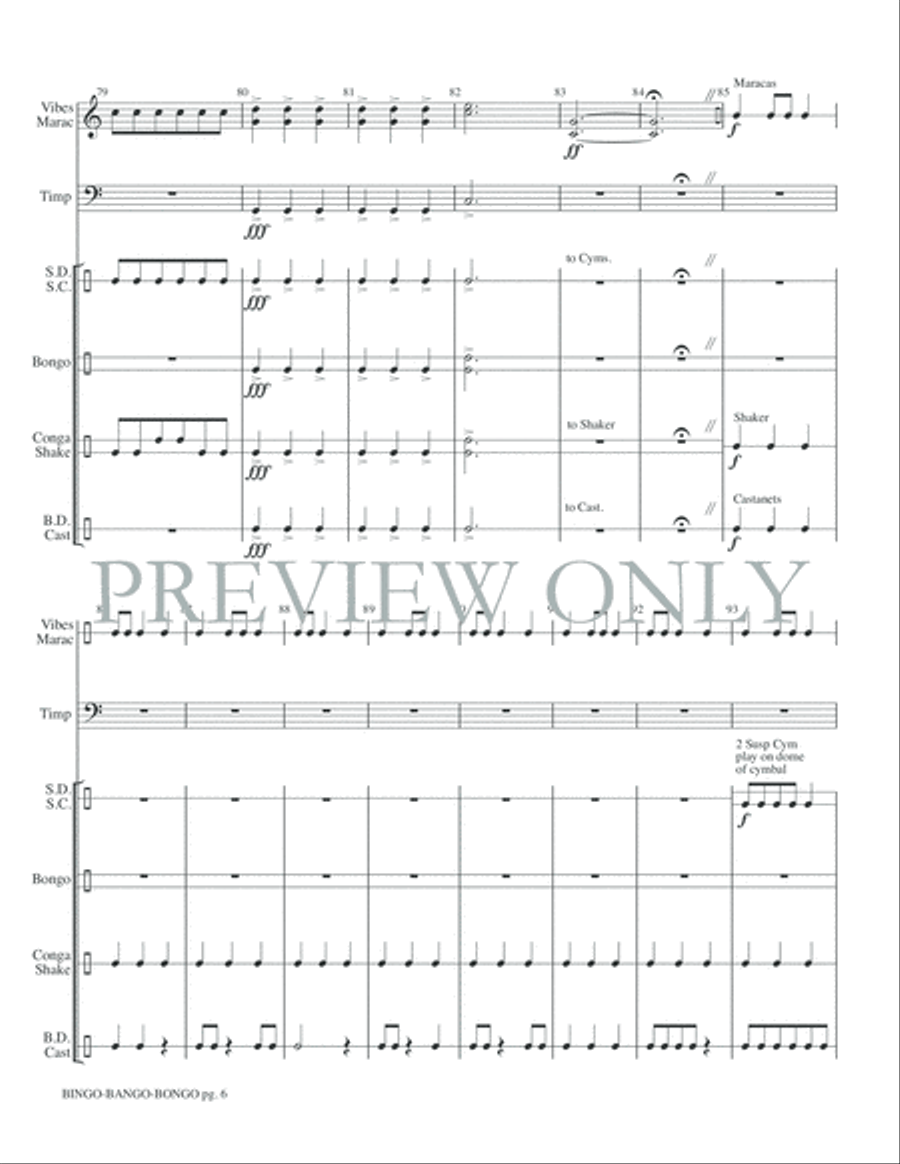 Bingo, Bango, Bongo Small Ensemble scores gallery preview page 8