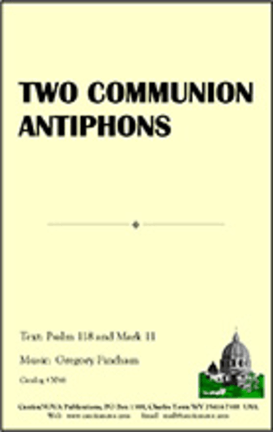 Two Communion Antiphons 3-Part scores gallery preview page 1