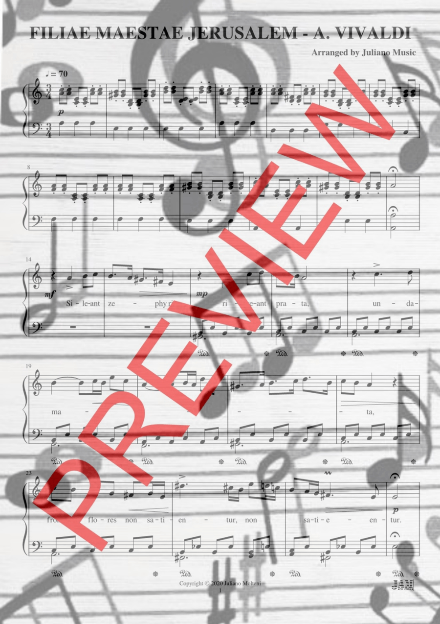 THE BEST OF ANTONIO VIVALDI ARIAS - COMPLETE COLLECTION (PIANO & ORGAN REDUCTION WITH LYRICS) Organ scores gallery preview page 6