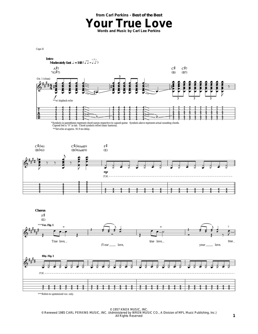 Your True Love Acoustic Guitar scores gallery preview page 1