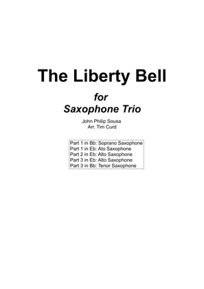 Book cover for The Liberty Bell for Saxophone Trio