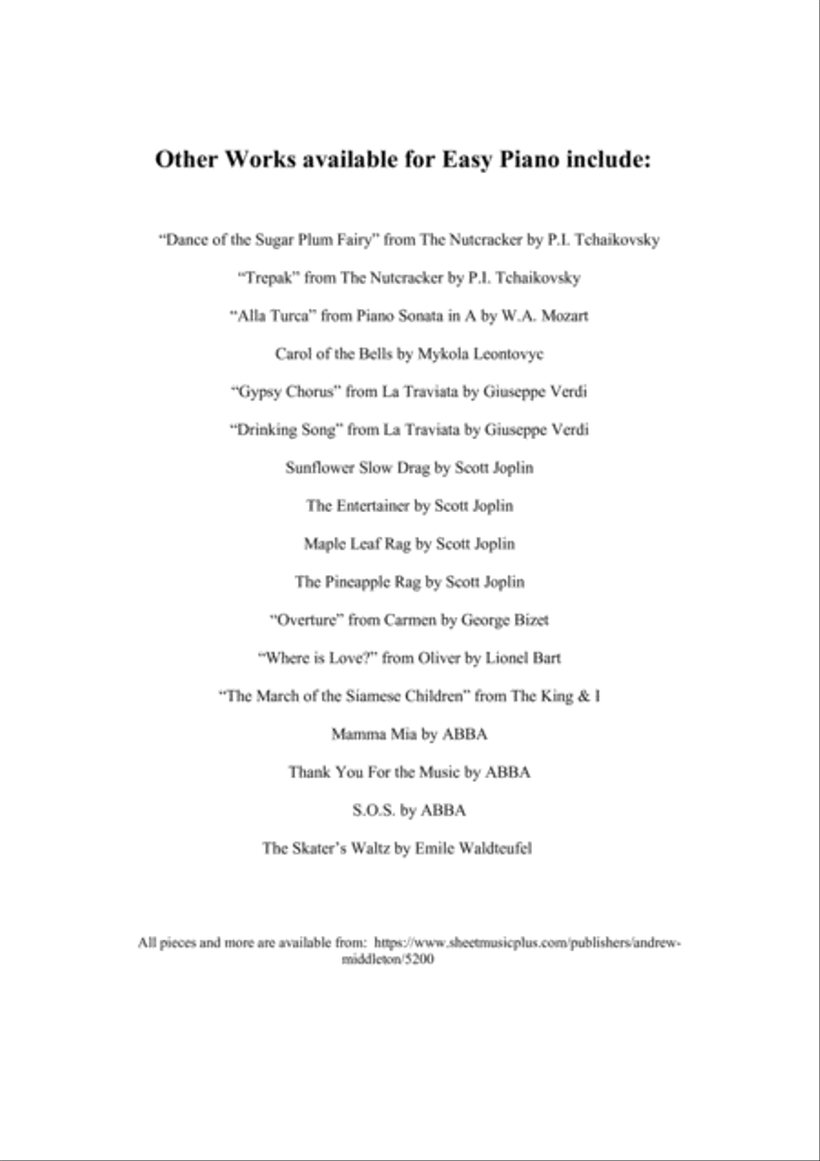 The March Of The Siamese Children Easy Piano scores gallery preview page 2