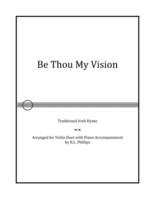Book cover for Be Thou My Vision - Violin Duet with Piano Accompaniment