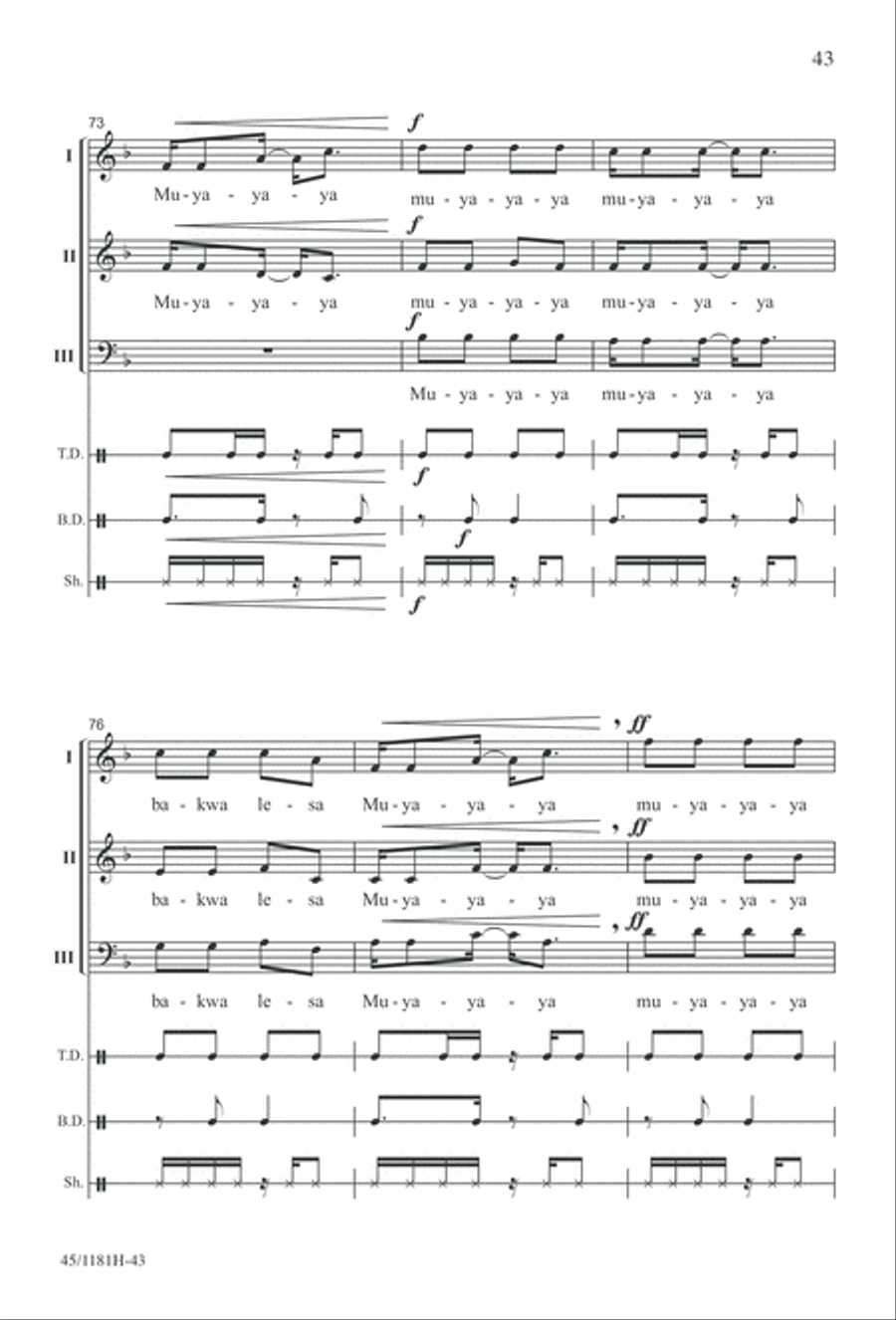 Contemporary Choral Classics 3-Part scores gallery preview page 43