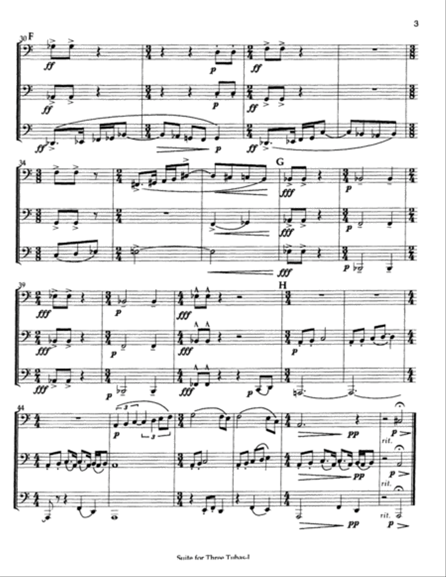 Suite for Three Tubas Brass Trio scores gallery preview page 5