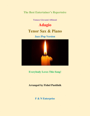 "Adagio" by Albinoni-Piano Background for Tenor Sax and Piano