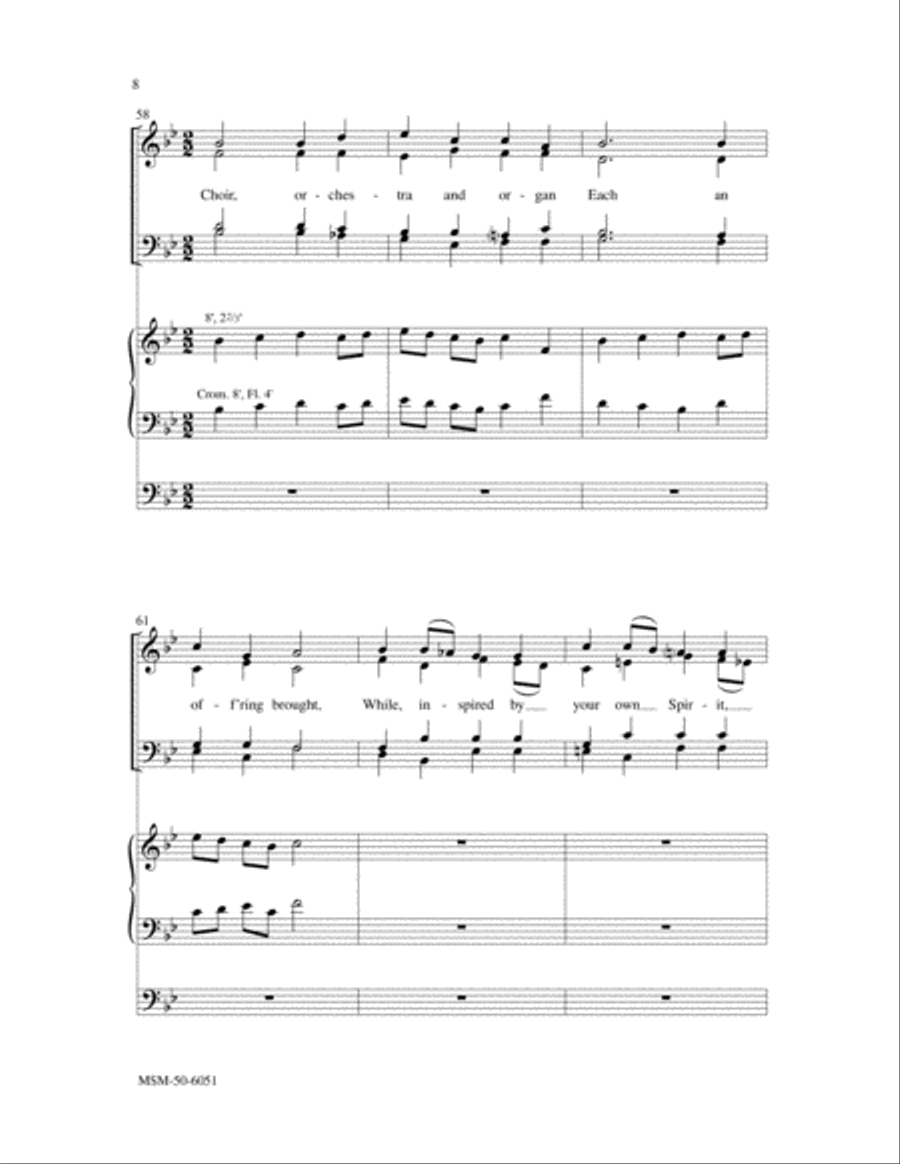 When the Morning Stars Together 4-Part scores gallery preview page 6
