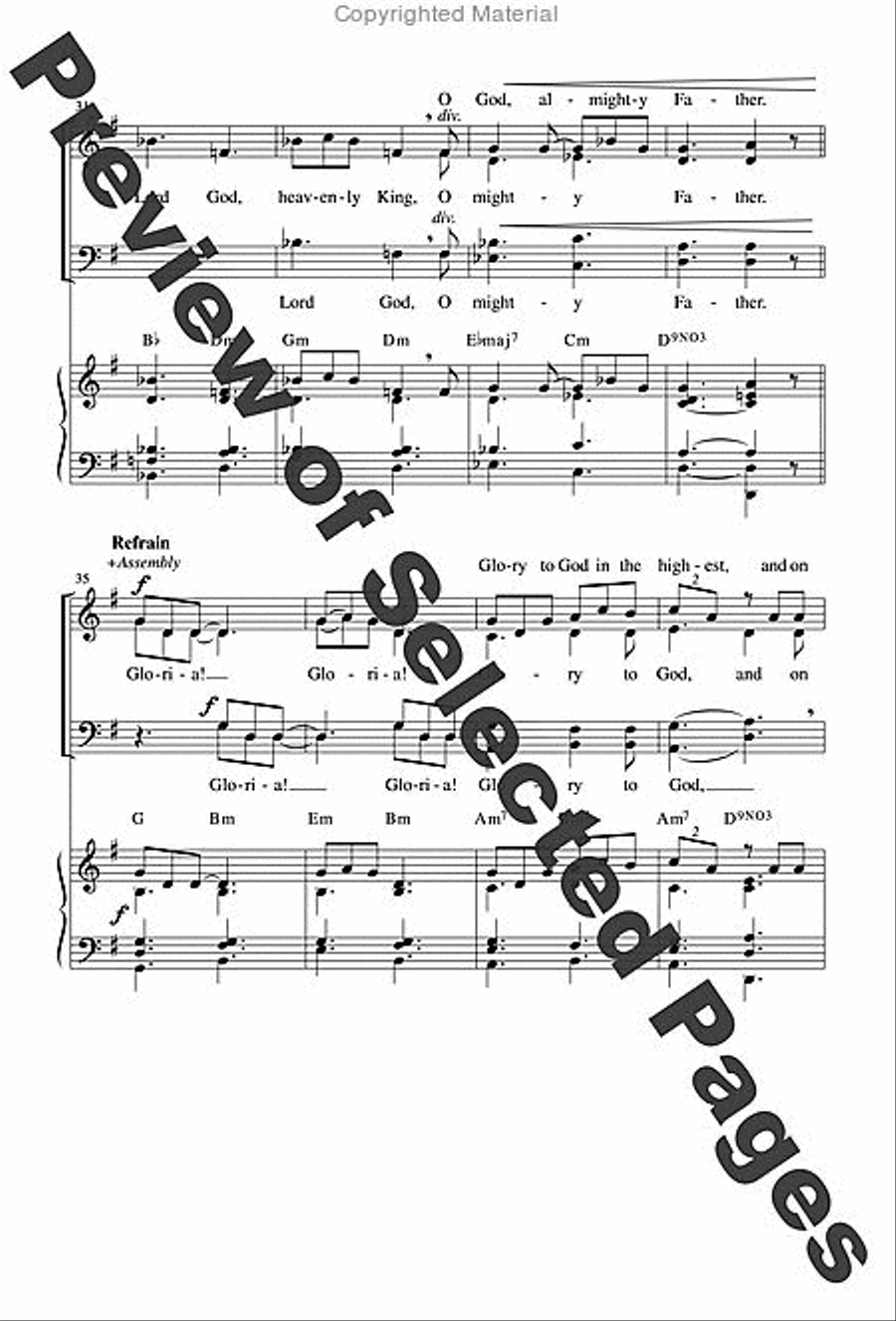 Jubilation Mass - Choral / Accompaniment edition Jubilation Mass - Choral / Accompaniment edition 4-Part scores gallery preview page 8