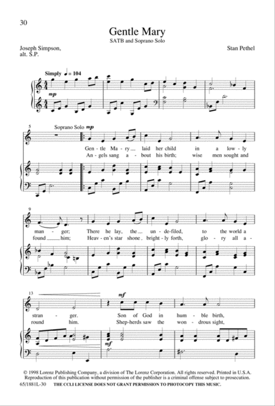 A Very Special Night A Very Special Night Unison Choir scores gallery preview page 32