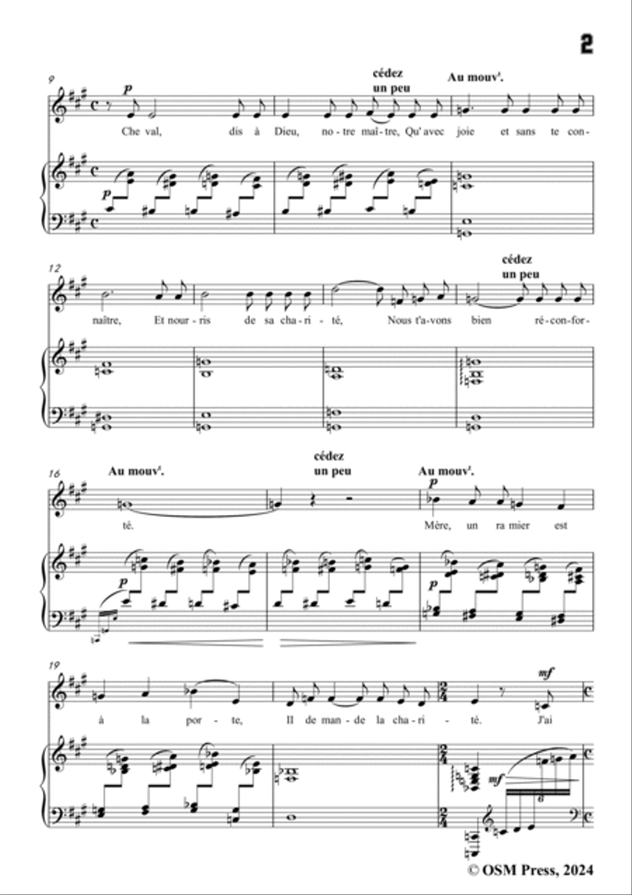 Alfred Bruneau-Selon Dieu,in A Major Voice scores gallery preview page 3