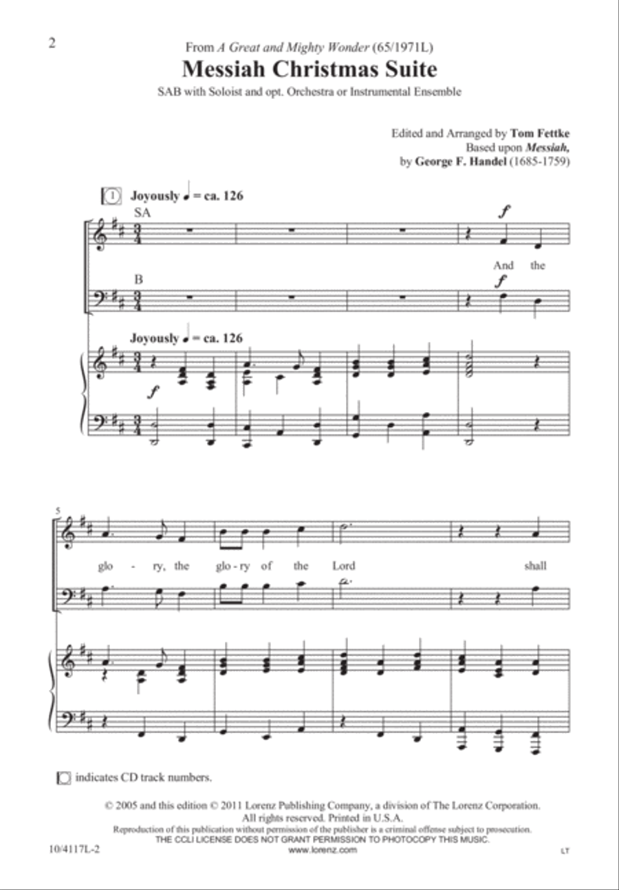 Messiah Christmas Suite Messiah Christmas Suite 3-Part scores gallery preview page 3