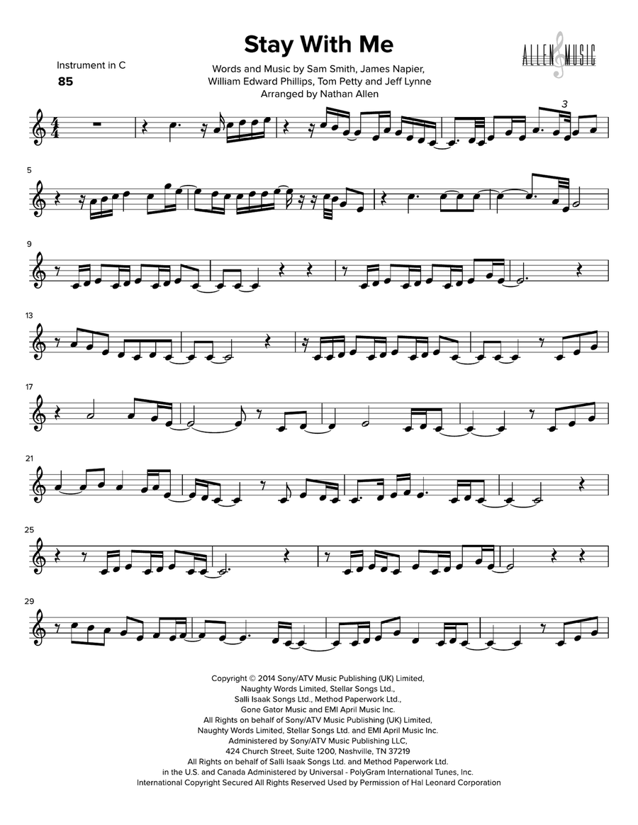 Stay With Me Stay With Me Flute scores gallery preview page 1