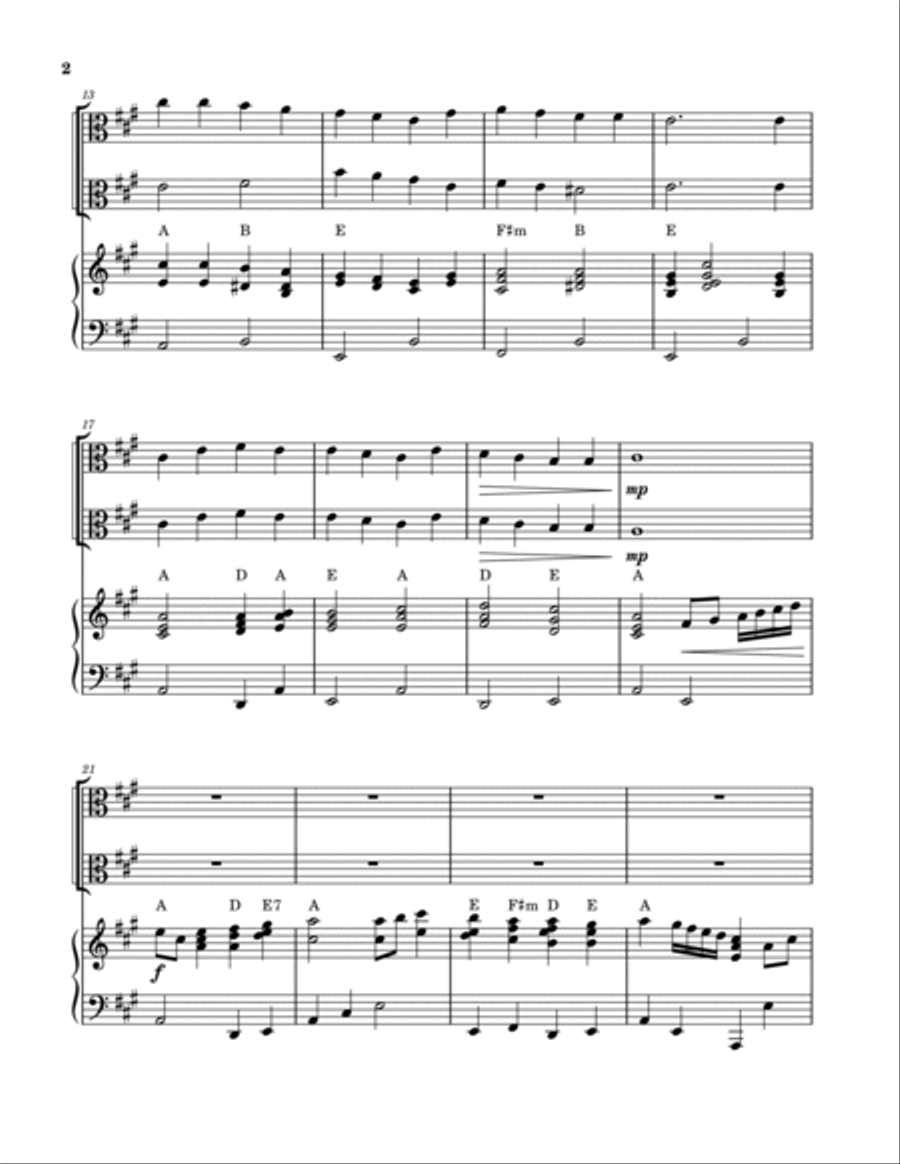All Glory, Laud and Honor (Viola Duet and Piano) String Duet scores gallery preview page 2