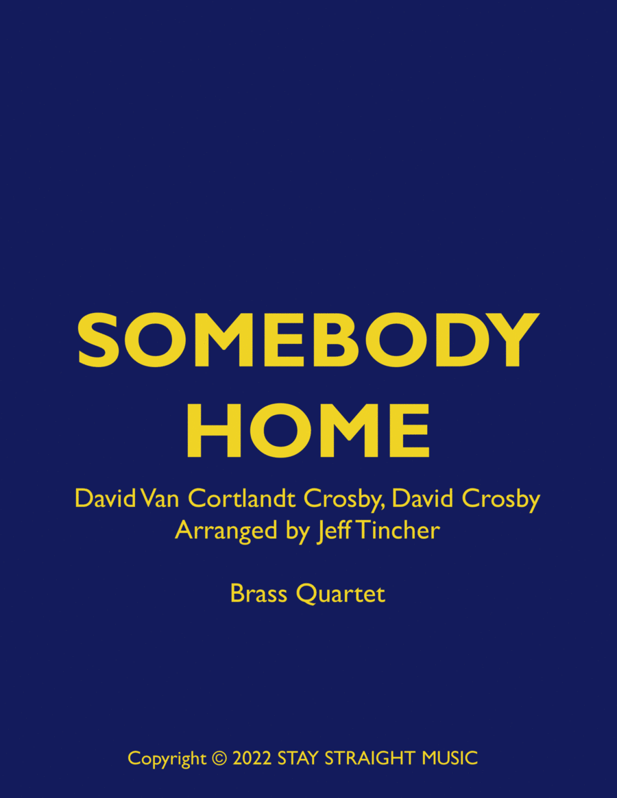 Somebody Home Brass Quartet scores gallery preview page 1