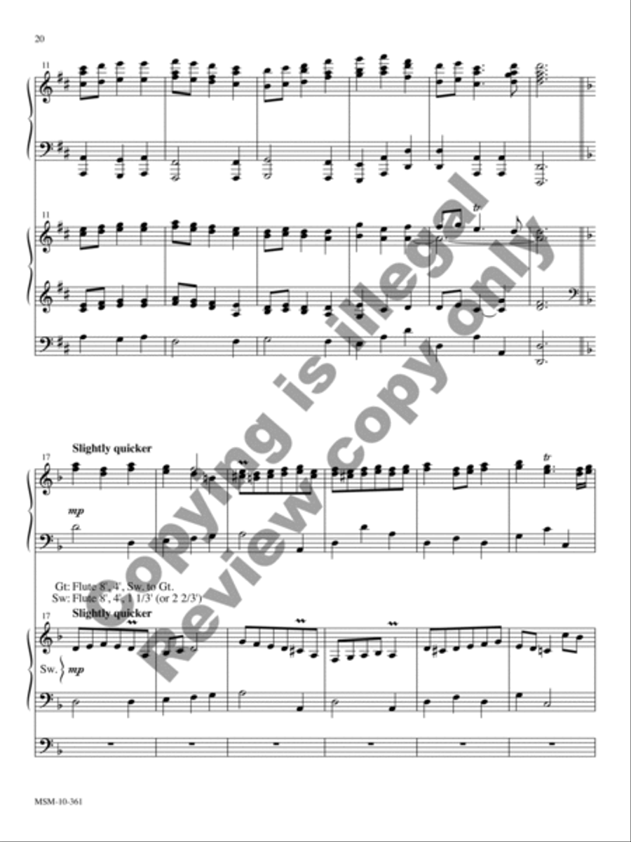 Royal Fireworks Music: Piano and Organ Duet Organ scores gallery preview page 23