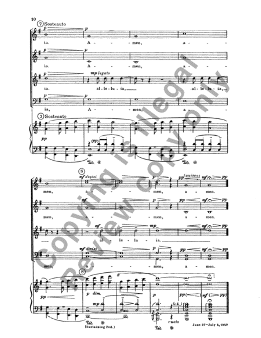 The Last Words of David (Choral Score) 4-Part scores gallery preview page 9