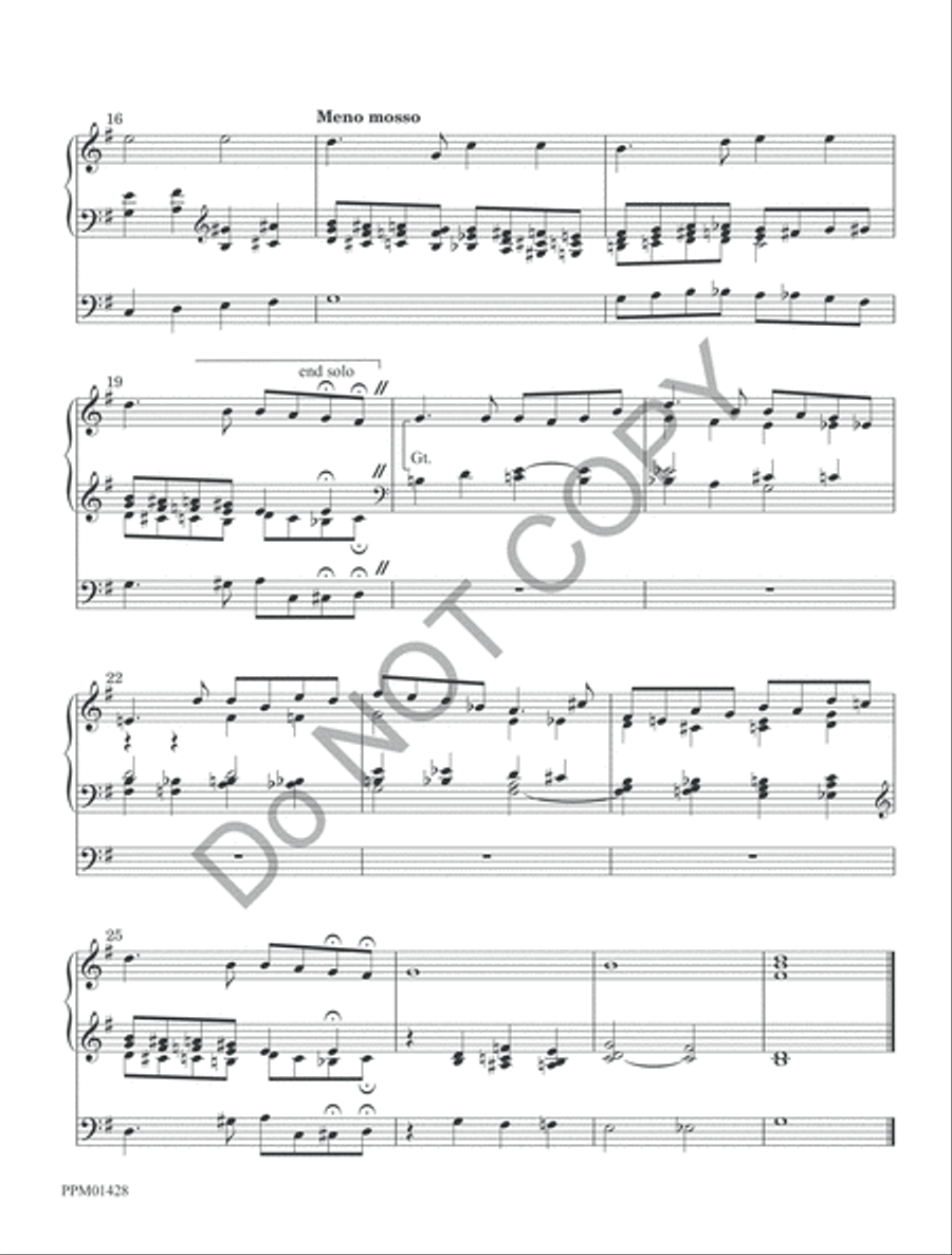 Once in Royal David's City Organ scores gallery preview page 6