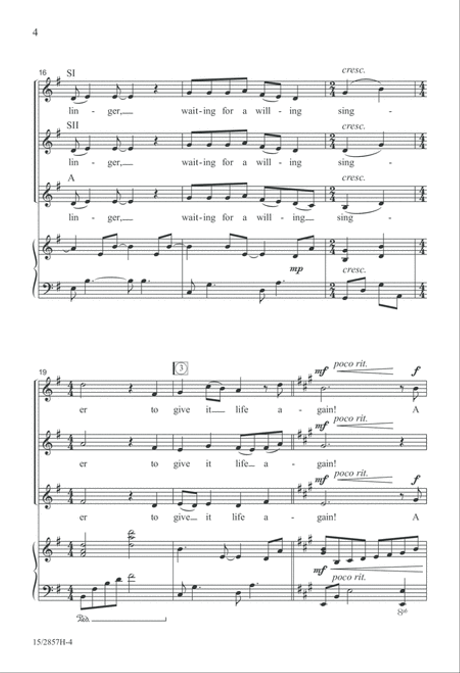 A Song Sung Once SSA scores gallery preview page 5