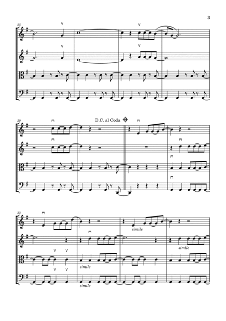Oh Happy Day Oh Happy Day String Quartet scores gallery preview page 3