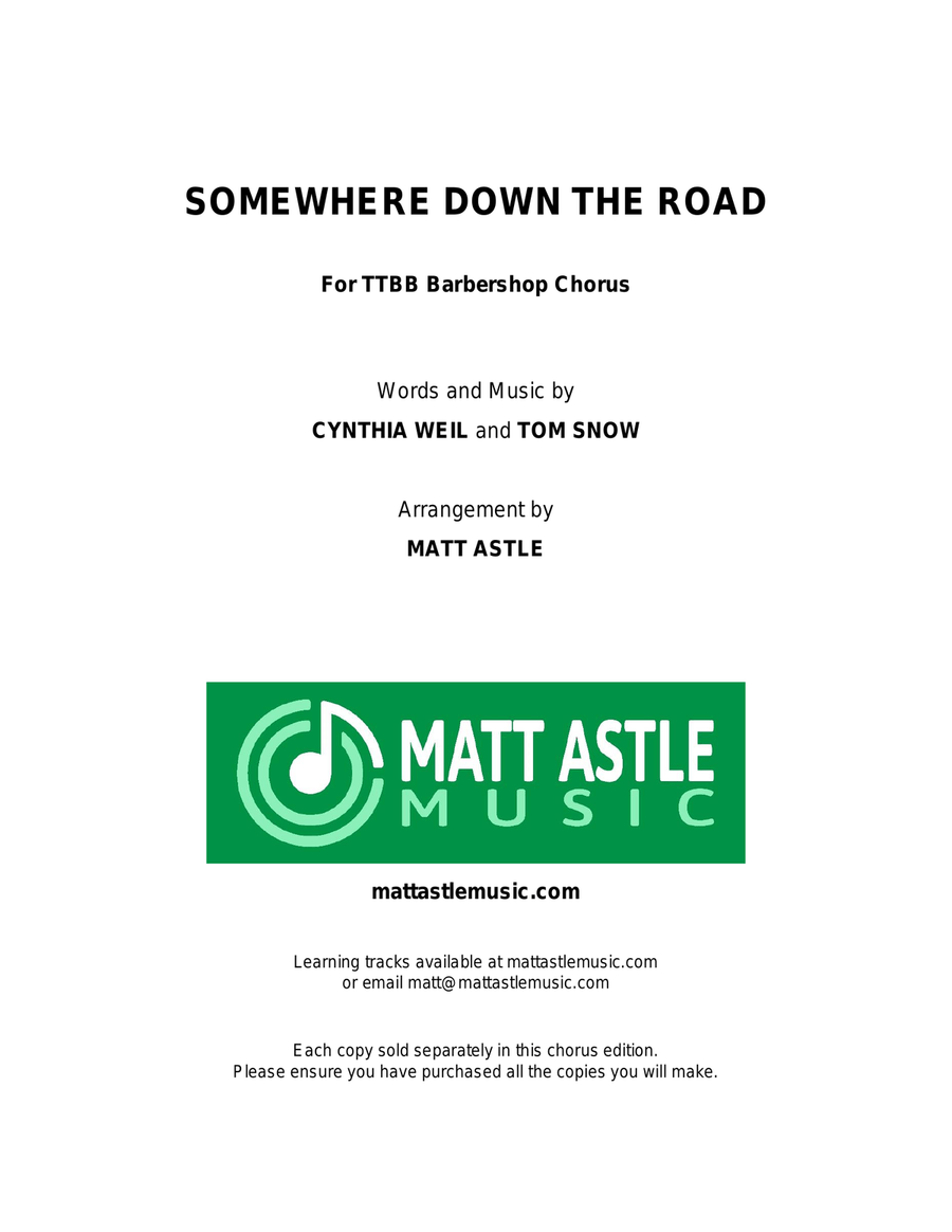 Somewhere Down The Road TTBB scores gallery preview page 1