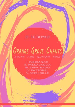 Book cover for Suite for guitar trio "Orange Grove Chants"