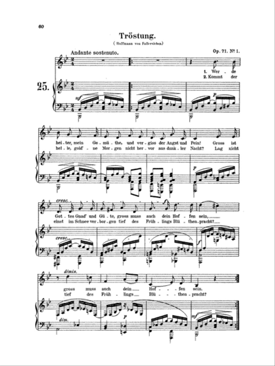 Mendelssohn: 79 Songs, Low Voice (German) Low Voice scores gallery preview page 1