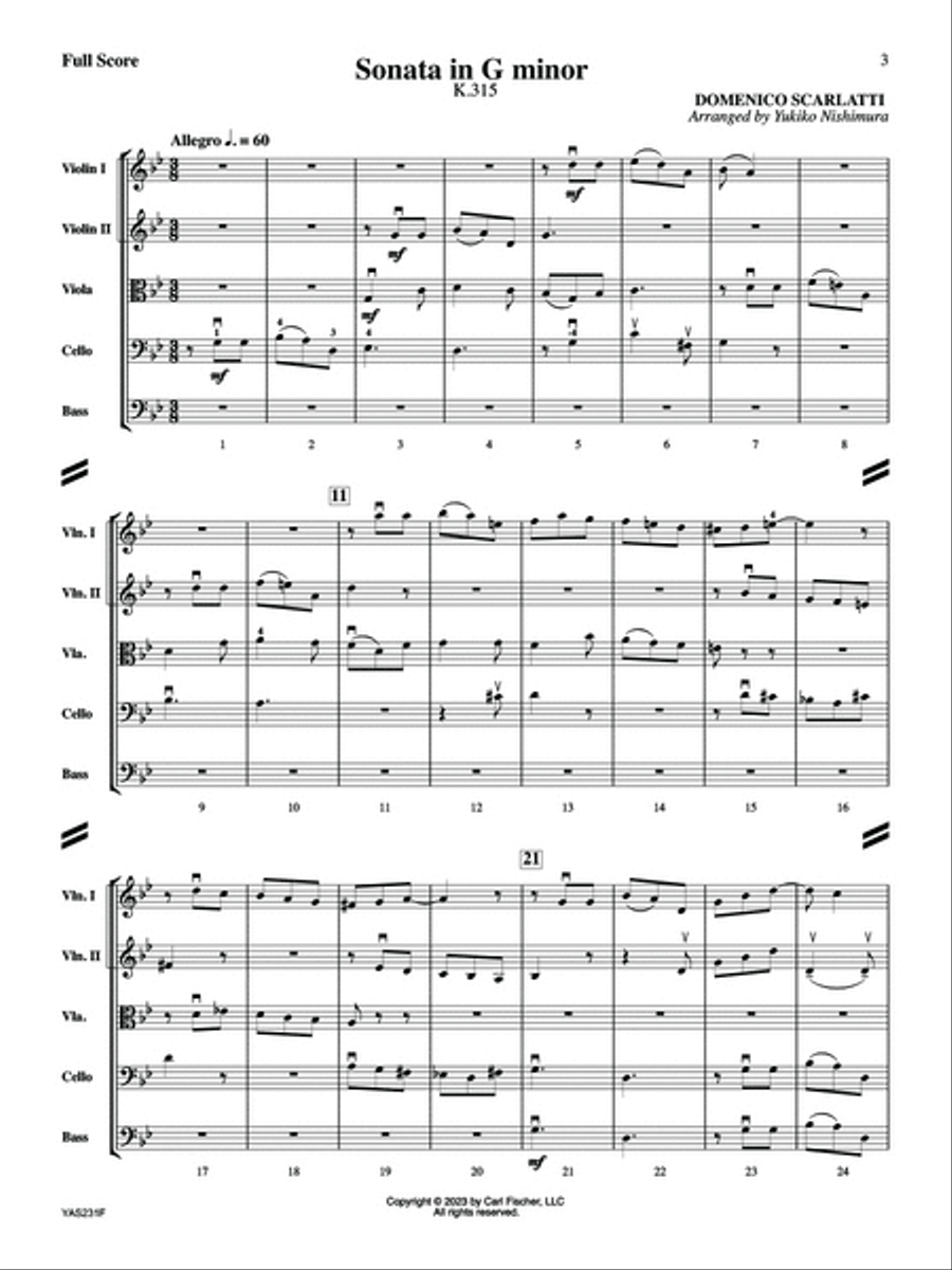 Sonata in G minor Orchestra scores gallery preview page 2