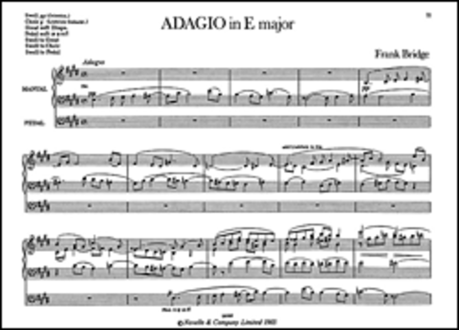 Frank Bridge: Adagio In E For Organ