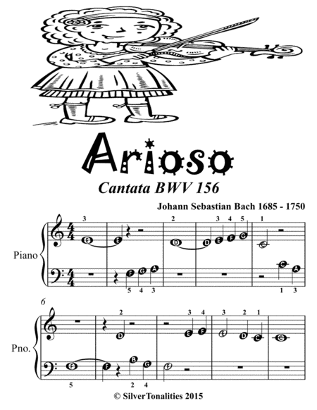 Arioso Cantata BWV 156 Beginner Piano Sheet Music 2nd Edition