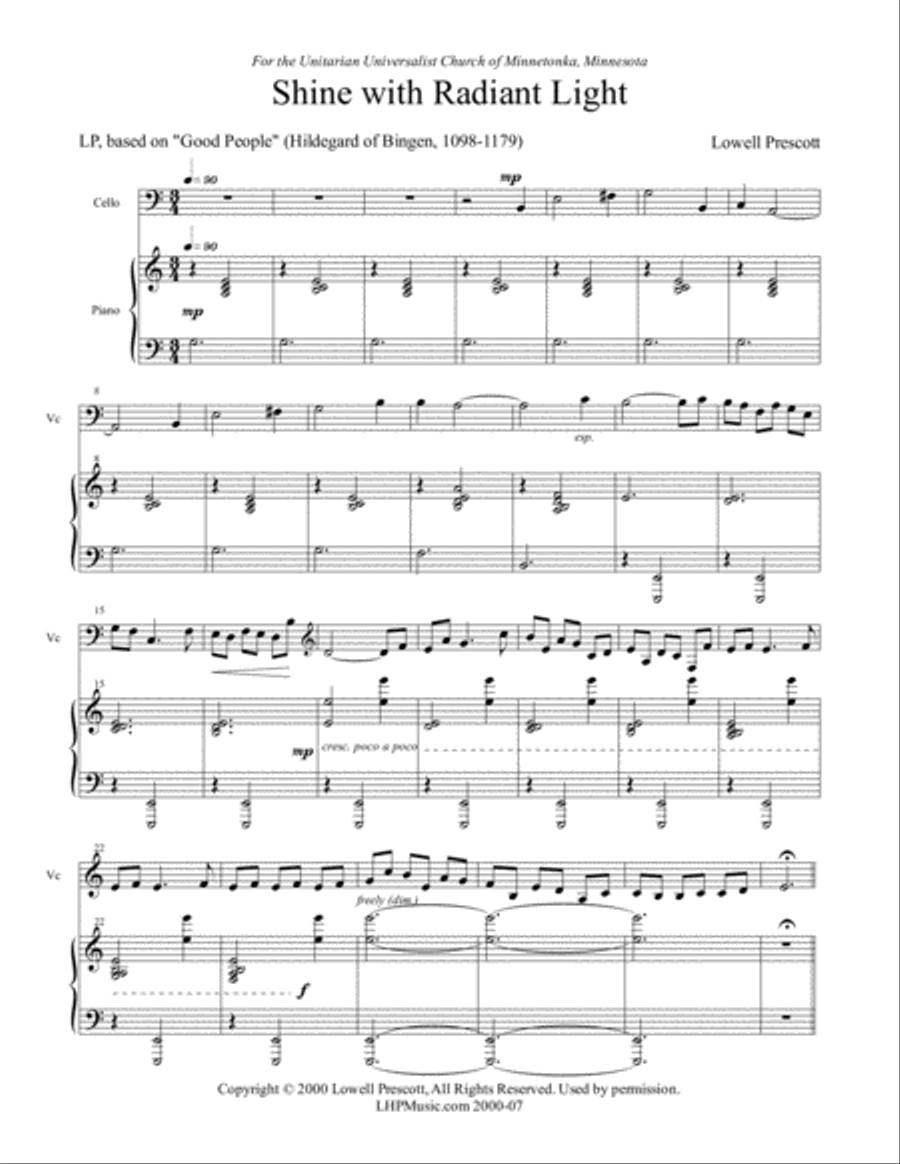 Shine with Radiant Light 3-Part scores gallery preview page 2