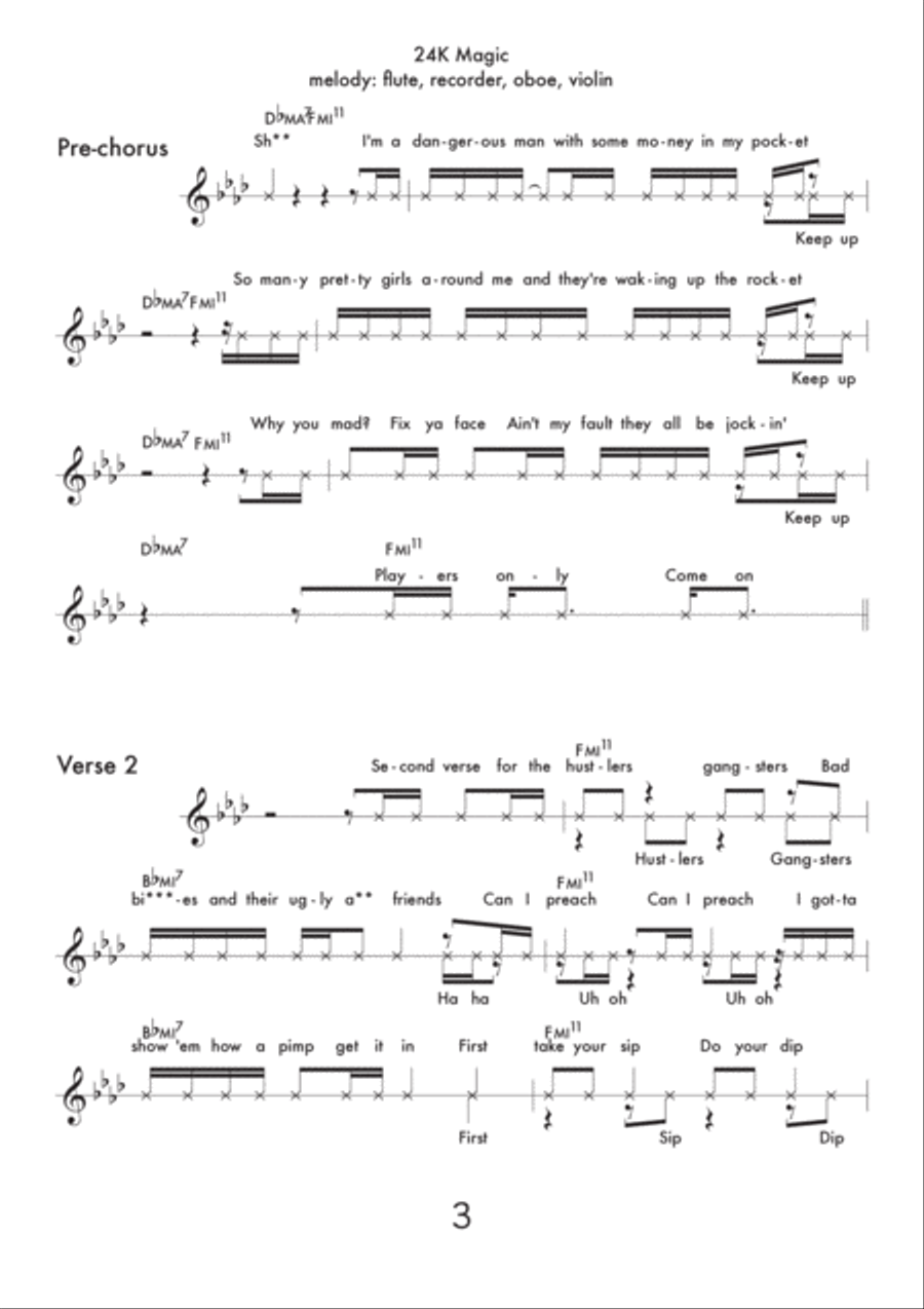 24K Magic Large Ensemble scores gallery preview page 3
